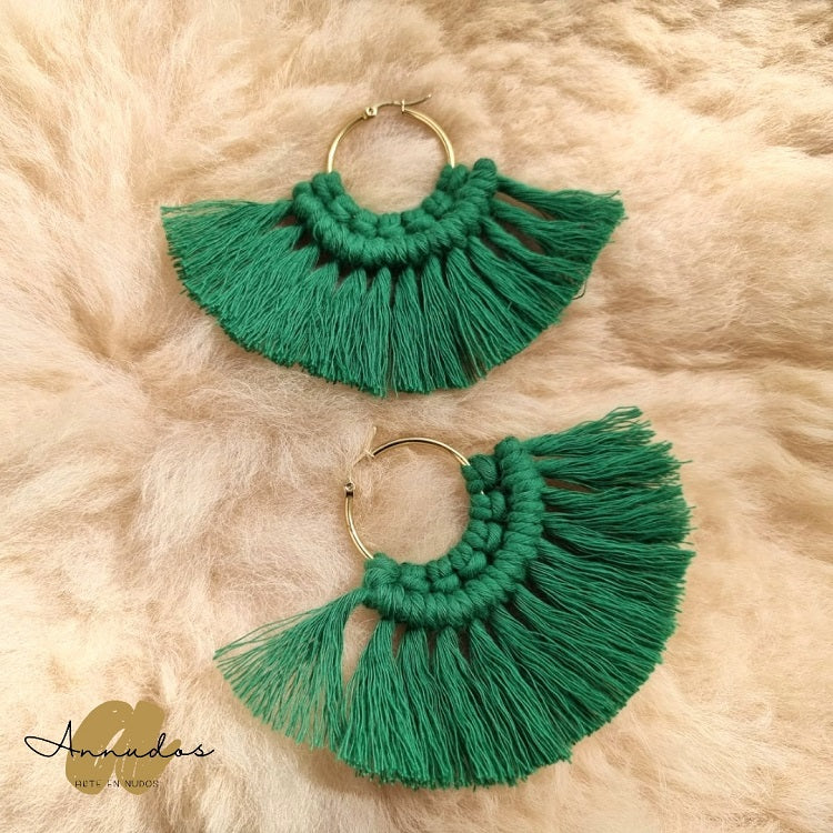 Aretes de Macramé - Palmas