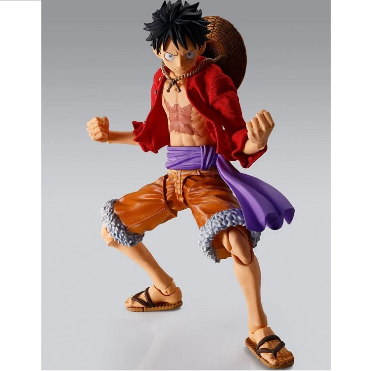 Cyber-Peru-Regalos-Figura-de-Accion-Monkey-D-Luffy-One-Piece-Imagination-Works-Bandai-en-modo-defensa