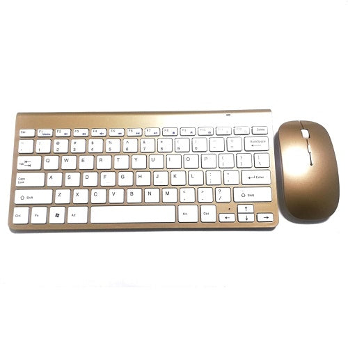 Cyber-Peru-Regalos-Pack-Teclado-Inalambrico-Generico-Dorado-Frontal