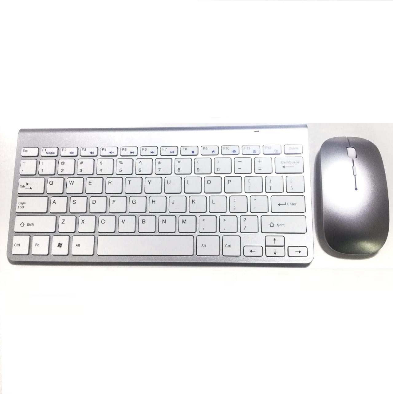 Pack Teclado y Mouse Inalámbrico TM1 Slim Wireless Plateado