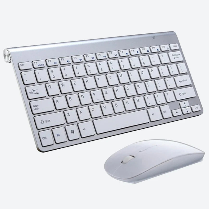 Pack Teclado y Mouse Inalambrico TM1 Slim Wireless Generico Plateado Cyberegalos