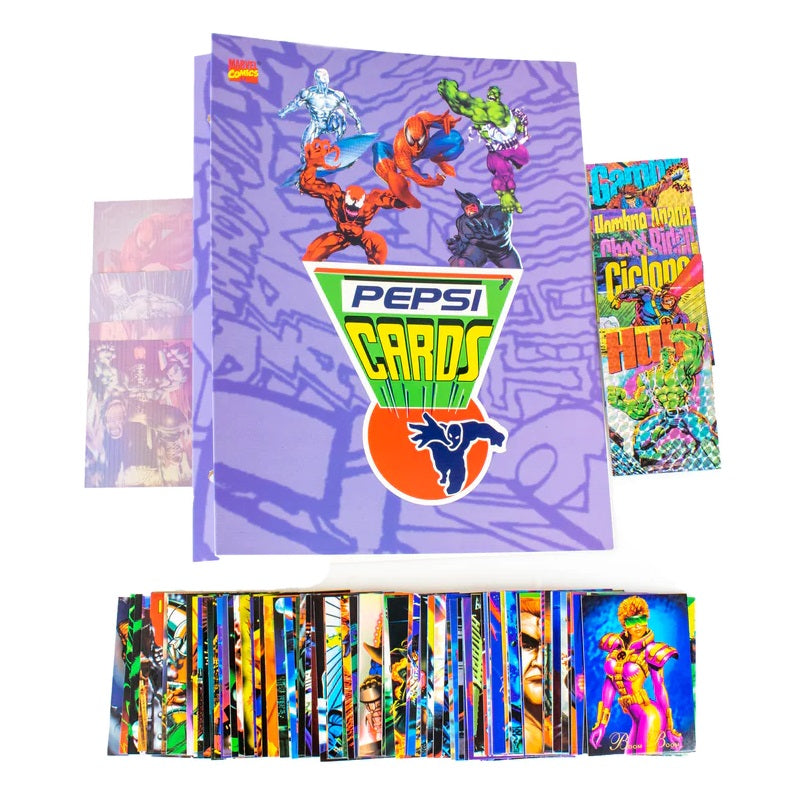 Cyber-Peru-Regalos-Album-Pepsi-Cards-de-los-Personas-de-Marvel-Retro-figuras