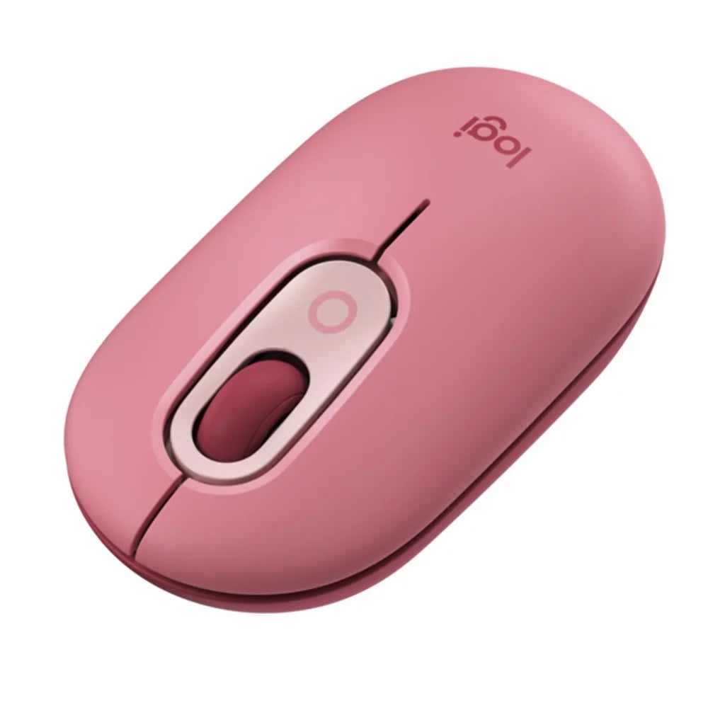 Mouse Wireless LOGITECH Pop Mouse Series Emojis Bluetooth Rosado