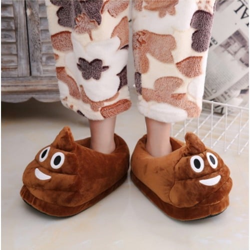 Pantuflas-emoji-poop-marron