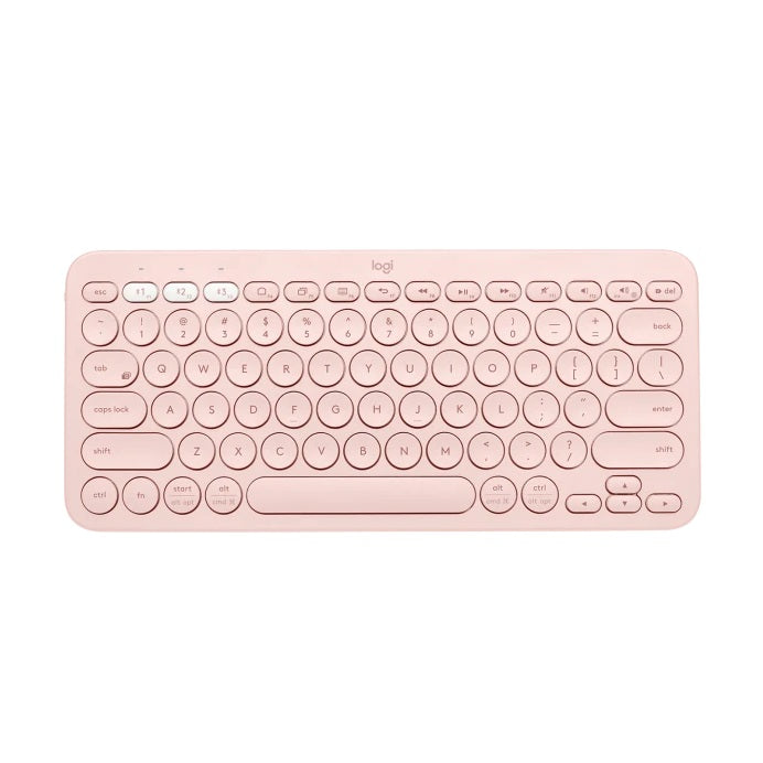     Teclado-Bluetooth-Logitech-K380-Wireless-Rosado-Oficina-en-Casa-Frontal